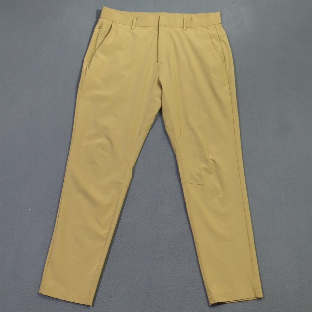 Fabletics Pants Men's 33x32 Fits 33x30  Beige Dark Twill The Only Pant Slim Fit